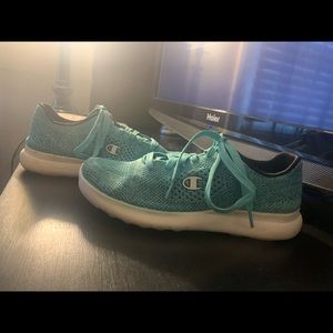 Champion Run Sneaker Turquoise Comfy Cute Exercise